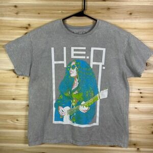 H.E.R. Band Gray Guitar Graphic Music Crew Neck Short Sleeve T-Shirt XL